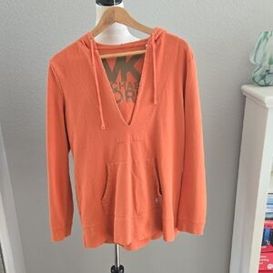 Michael Kors Women's V-Neck Orange Sweater